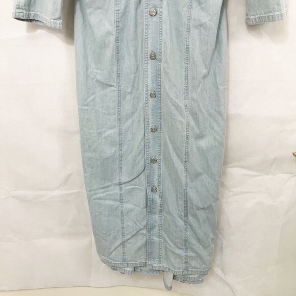 Mother The Rhapsody Dress in Party Pad Light Wash Denim Western - Size Large - Picture 4 of 9